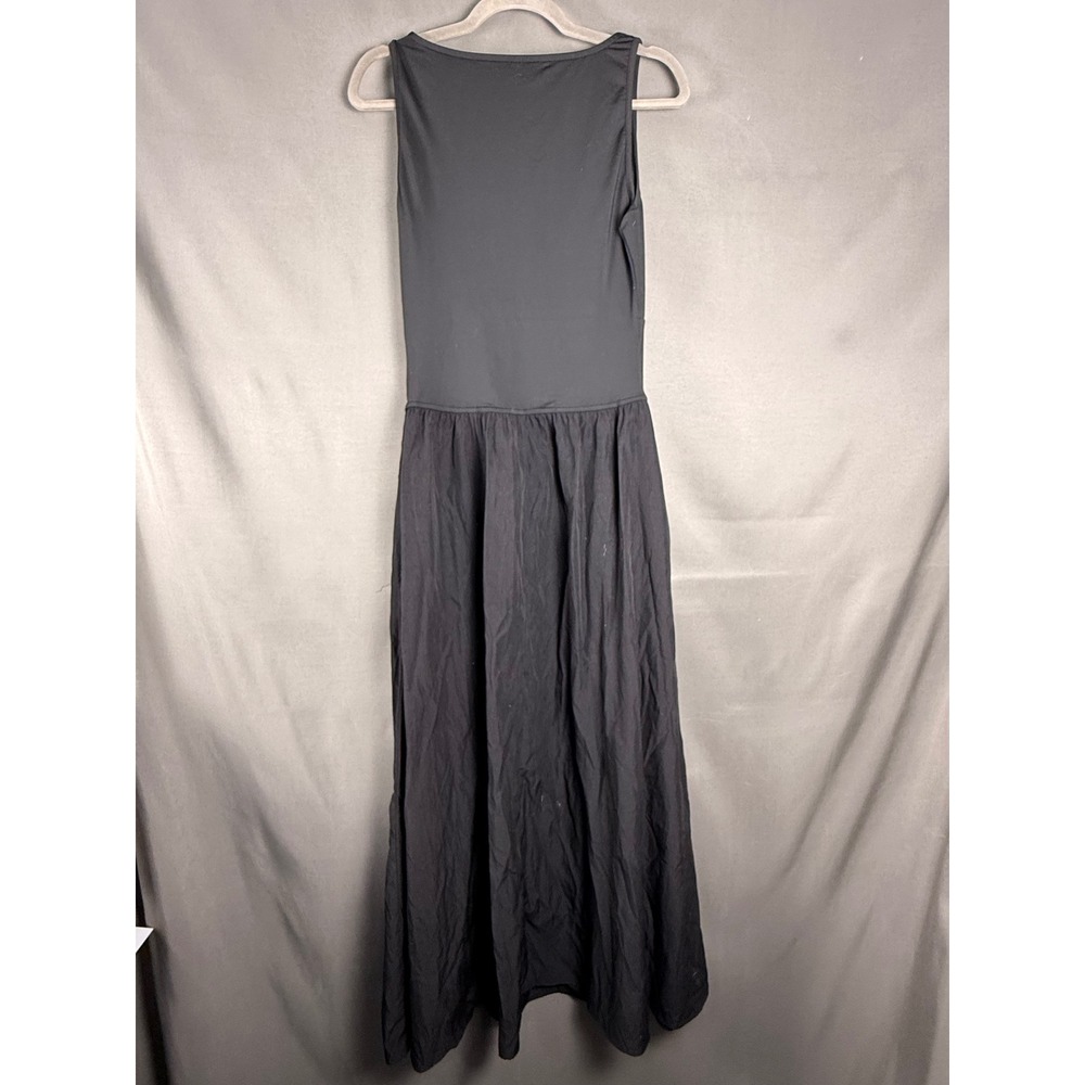 Cupshe Maxi Dress Women Medium Black Sleeveless Cutout Back Mixed Media CAA05A4D